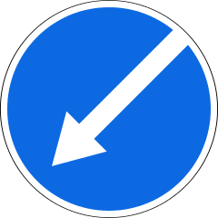 Знак 4.2.2 Объезд препятствия слева