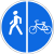 Знак 4.5.5 Пешеходная и велосипедная дорожка с разделением движения